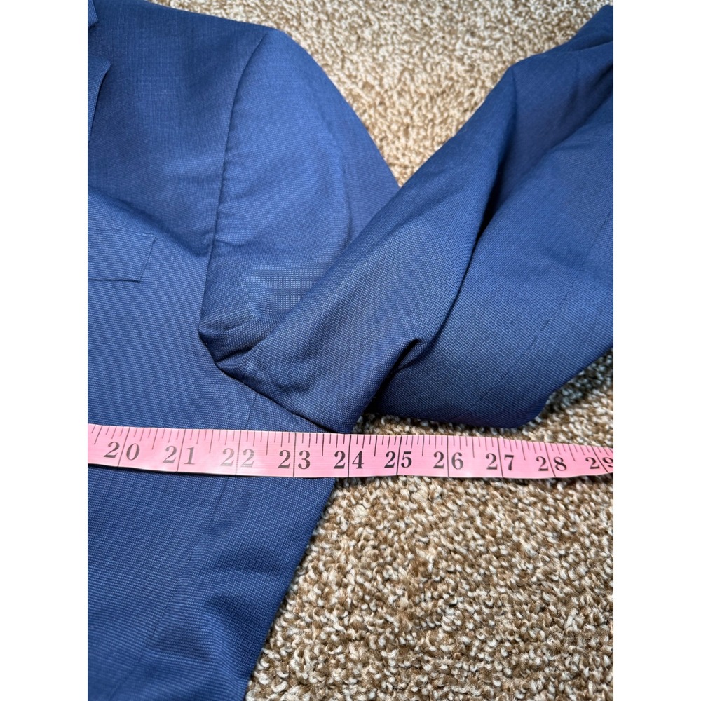 Michael Strahan Collection Men Navy Wool‎ Blend Suit Blazer Jacket 42L Business - Picture 7 of 9